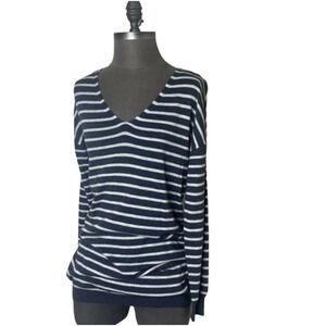 Old Navy Maternity Crew Neck Long Sleeve Tunic Size Medium Stripe Stretch